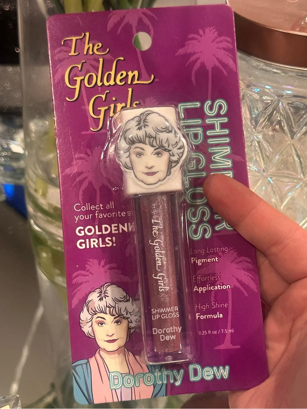 Golden Girls Dorothy Dew Shimmer Lip Gloss NEW Sealed Purple Collectible Makeup